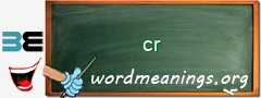 WordMeaning blackboard for cr